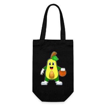 Avocado Basketballspieler Basketball - Geschenkbeutel für Flaschen - Schwarz - Vorne