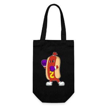 Hot Dog Boxer Boxing Gloves Boxing - Gift Bag for Bottles - black - Front