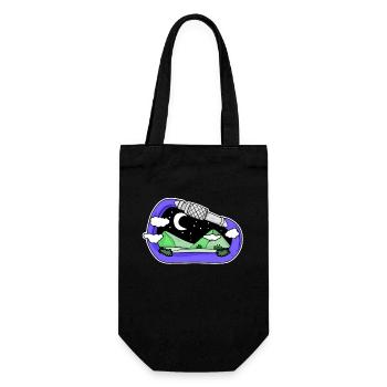 Carabiner Carabiner Mountain Mountains Mountain Peaks - Gift Bag for Bottles - black - Front
