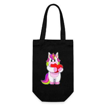 Unicorn Heart - Gift Bag for Bottles - black - Front
