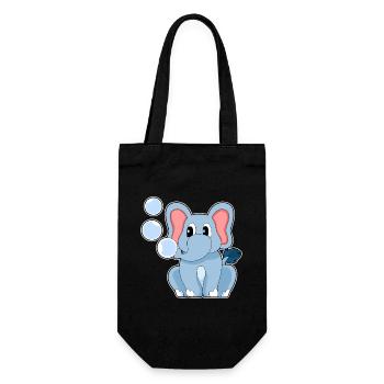Éléphant mignon - Sac à bouteille - noir - Devant