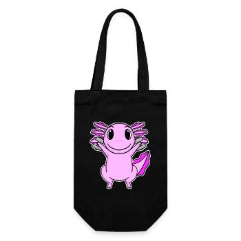 Axolotl Dumbbell Training Strength Training Fitness - Gift Bag for Bottles - black - Front
