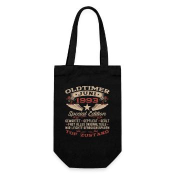 30. Geburtstag Mann Juni Jahrgang 1993 Oldtimer - Geschenkbeutel für Flaschen - Schwarz - Vorne