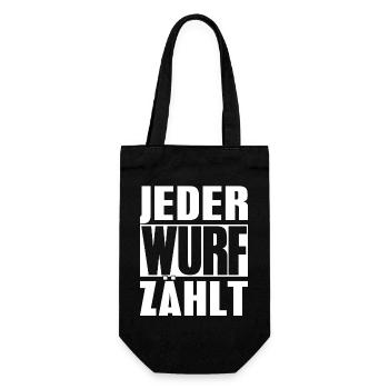 Boule Spruch Kugeln für Bouler Boccia Spiel - Geschenkbeutel für Flaschen - Schwarz - Vorne