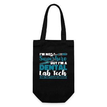 I'm Not A Superhero Dental Laboratory Dental Laboratory - Gift Bag for Bottles - black - Front