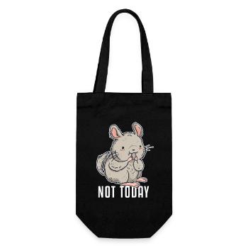 Not Today Langhaar Kurzschwanz Langschwanz - Geschenkbeutel für Flaschen - Schwarz - Vorne