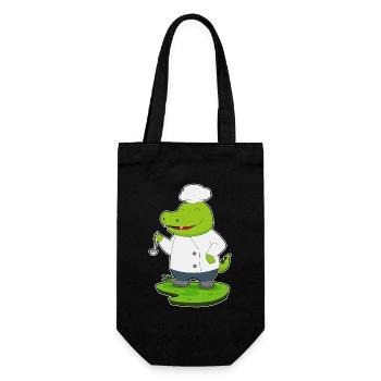 Crocodile Cooking Cooking Spoon Cooking - Gift Bag for Bottles - black - Front
