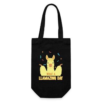 What a Llamazing Day Alpaca Pako Lama - Gift Bag for Bottles - black - Front