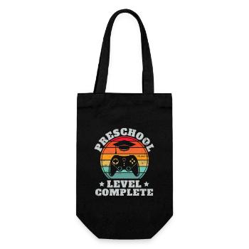 Vollständige Vorschulstufe Retro Pre-K Abschluss - Geschenkbeutel für Flaschen - Schwarz - Vorne