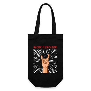 Rockin it since 1996 Heavy Metal Birthday Greeting - Gift Bag for Bottles - black - Front