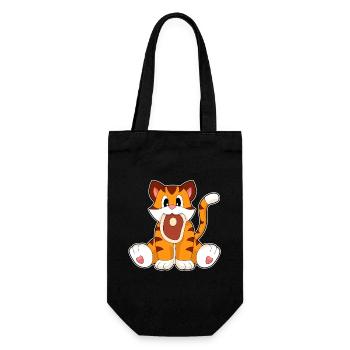 Tiger Fleisch - Geschenkbeutel für Flaschen - Schwarz - Vorne