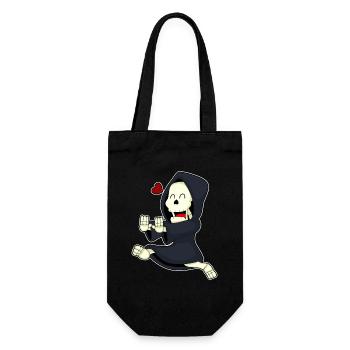 Skeleton Jogger Jogging Sport - Gift Bag for Bottles - black - Front