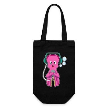 Octopus Headphones Music - Gift Bag for Bottles - black - Front