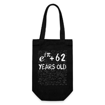 61st Birthday 61 Years Euler Identity Math Gift - Gift Bag for Bottles - black - Front