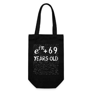 68th Birthday 68 Years Euler Identity Math Gift - Gift Bag for Bottles - black - Front
