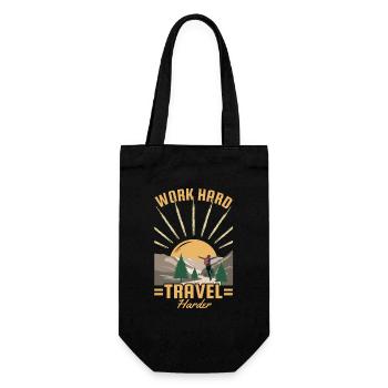 Travailler dur Voyager plus dur Bergwandern Randonnée - Sac à bouteille - noir - Devant
