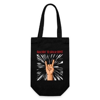 Rockin it since 1947 Heavy Metal Birthday Greeting - Gift Bag for Bottles - black - Front