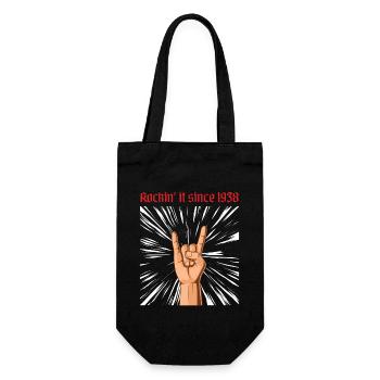 Rockin it since 1938 Heavy Metal Birthday Greeting - Gift Bag for Bottles - black - Front