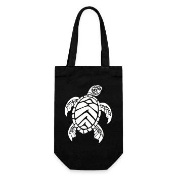 Sea turtle - Gift Bag for Bottles - black - Front