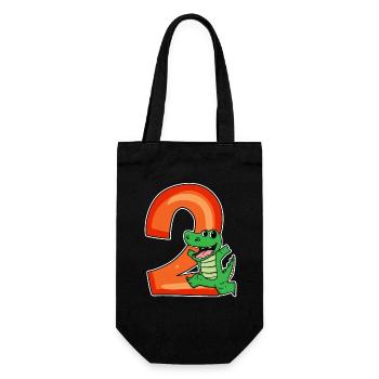 2 birthday 2 years old with animal motif - two - Gift Bag for Bottles - black - Front