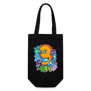 9 ans - 9ème anniversaire avec motif animal - Sac à bouteille - noir - Devant