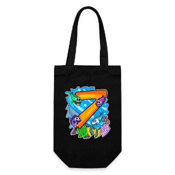 7 ans 7 ans avec motif animal - sept - Sac à bouteille - noir - Devant