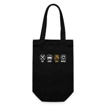 Eat Sleep Tiger Repeat Big Cat Wildcat - Gift Bag for Bottles - black - Front