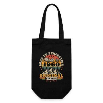 Original 1960 Retro Vintage Birthday Gift - Gift Bag for Bottles - black - Front
