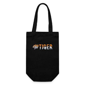 Tiger Text Wildcat Big Cat King Tiger - Gift Bag for Bottles - black - Front
