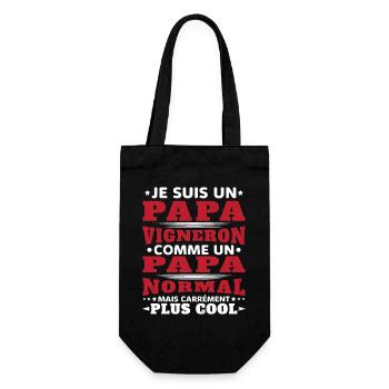 Je Suis un Papa Vigneron / Homme Vigneron Cadeau - Sac à bouteille - noir - Devant