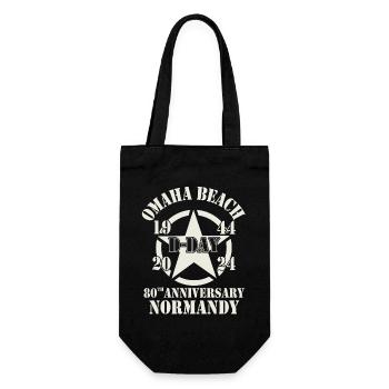 Omaha Beach 1944 D Day 2024 80th Anniversary - Gift Bag for Bottles - black - Front