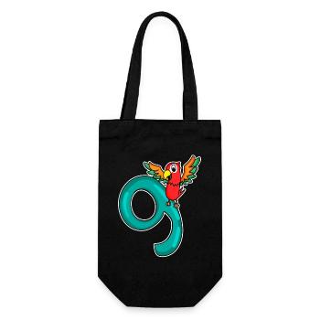 9 Anniversaire 9 ans avec motif animal - neuf - Sac à bouteille - noir - Devant