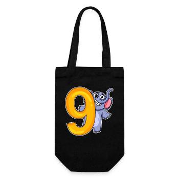 9 Anniversaire 9 ans avec motif animal - neuf - Sac à bouteille - noir - Devant