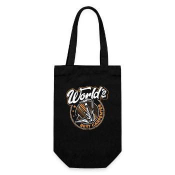 World's Best Carpenter Carpenter Wood Technician - Gift Bag for Bottles - black - Front