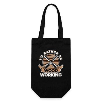 I'd Rather Be Woodworking Schreiner Carpenter - Gift Bag for Bottles - black - Front