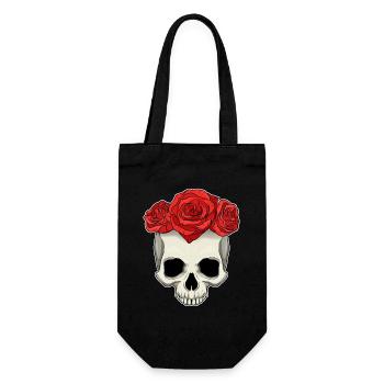 Skull Roses - Gift Bag for Bottles - black - Front