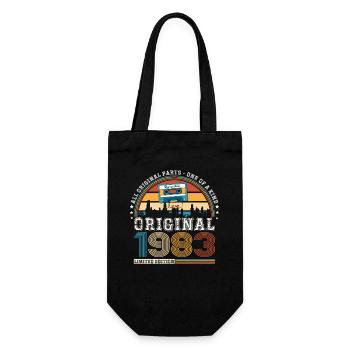 40th Birthday Man June Vintage 1983 Cassette - Sac à bouteille - noir - Devant