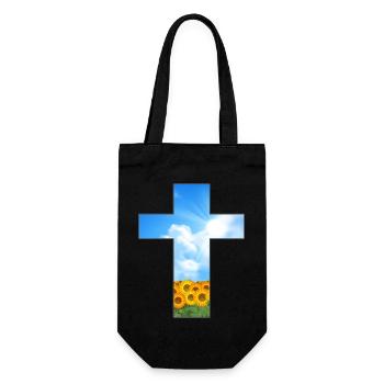 Jesus Christus jesusfreak "christ & hope" - Geschenkbeutel für Flaschen - Schwarz - Vorne