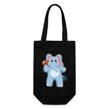 Elephant American Football Sport - Gift Bag for Bottles - black - Front