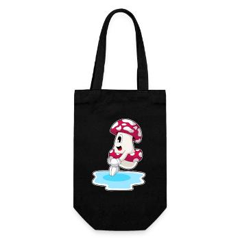 Mushroom Swimming Water Jump Summer - Gift Bag for Bottles - black - Front