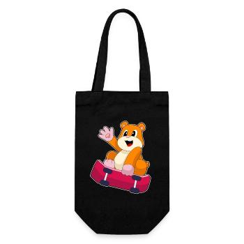 Hamster Skater Skateboard - Gift Bag for Bottles - black - Front