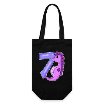 7e anniversaire Motif Seahorse - Sept ans - Sac à bouteille - noir - Devant