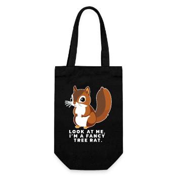 Squirrel with funny saying - Gift Bag for Bottles - black - Front