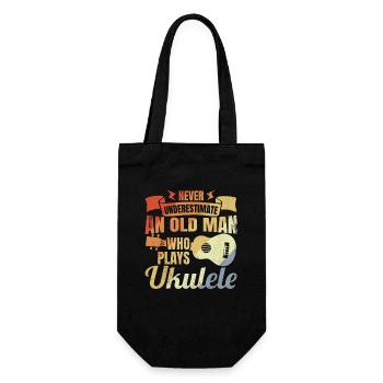 Ukulele Großvater - Geschenkbeutel für Flaschen - Schwarz - Vorne