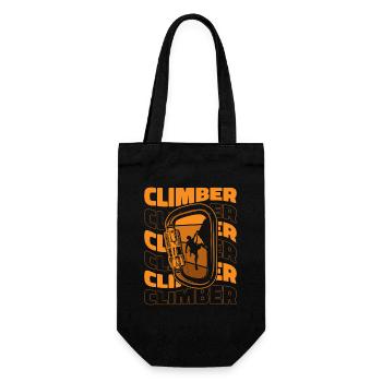 Climber Alpinklettern Sportklettern Speedklettern - Geschenkbeutel für Flaschen - Schwarz - Vorne