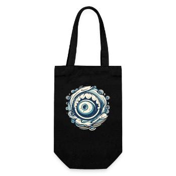 Aqua Wave Eye - Gift Bag for Bottles - black - Front