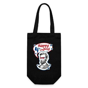 4-th July - Independence Day. If you love freedom. - Gift Bag for Bottles - black - Front