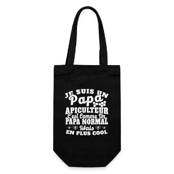 Papa et apiculteur - Sac à bouteille - noir - Devant