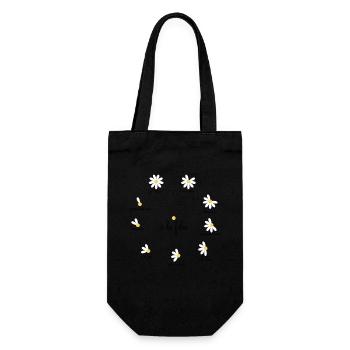 marguerite pétales amour V2 - Sac à bouteille - noir - Devant
