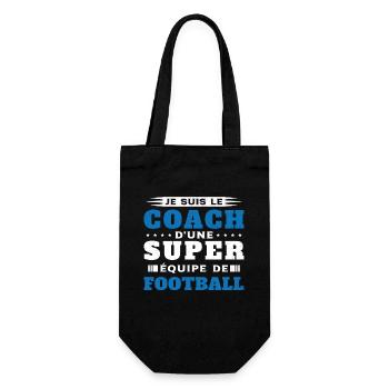 Cadeau Coach Équipe Football - Entraîneur Sportif - Sac à bouteille - noir - Devant
